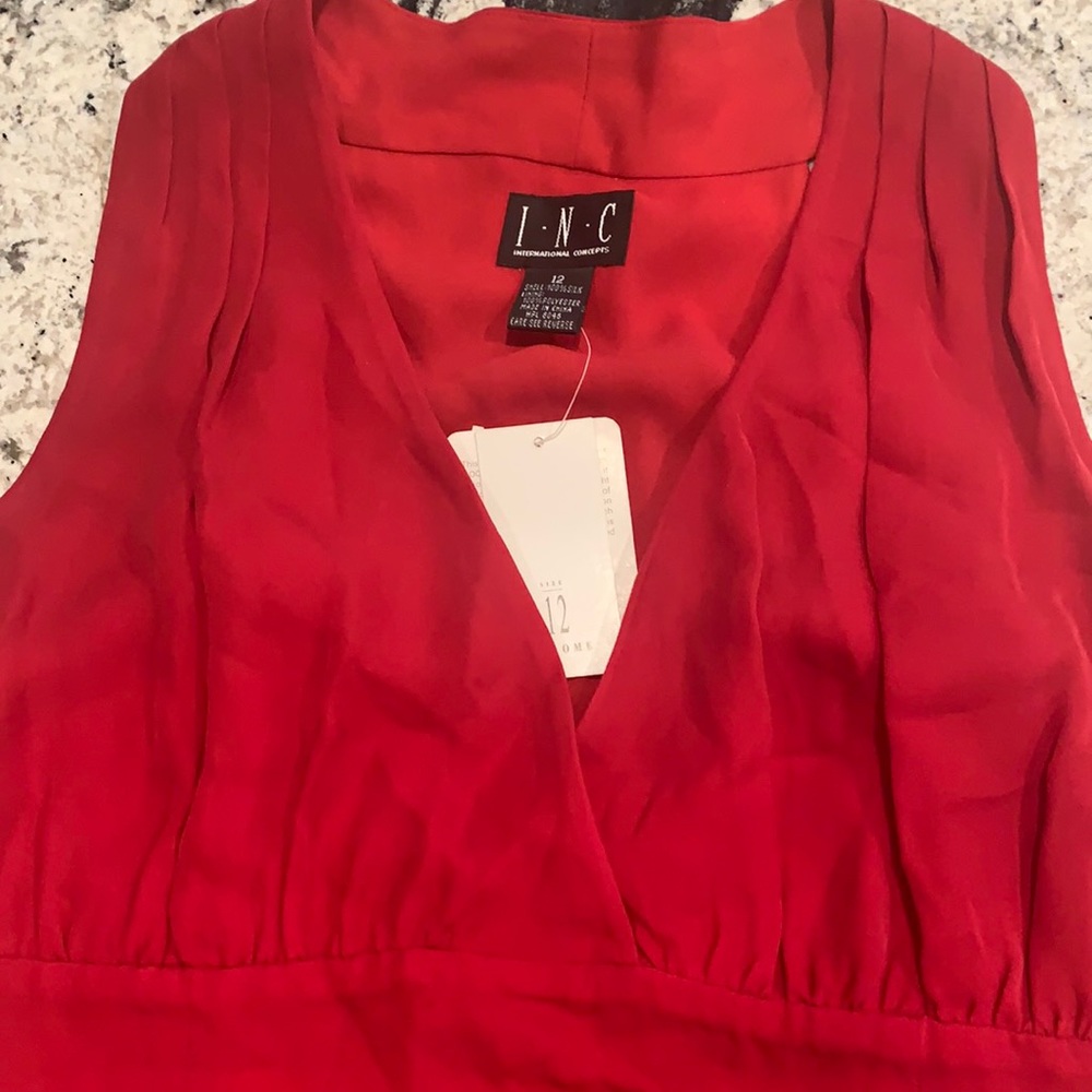 Red INC size 12 women’s red blouse